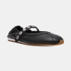 Steve Madden Anaya-St Studded Mary-Jane Ballet Flats - Black