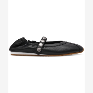 Steve Madden Anaya-St Studded Mary-Jane Ballet Flats - Black - Image 3