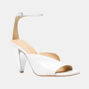 Michael Kors Women's Electra Ankle Strap Dress Sandals - Optic White