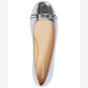 Michael Kors Women's Mandy Ballet Flats - Silver - Image 5