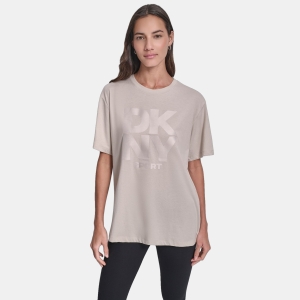 Women's Oversized Short Sleeve Tunic T-Shirt - Oat