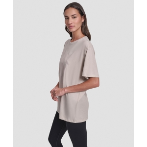 Women's Oversized Short Sleeve Tunic T-Shirt - Oat - Image 4