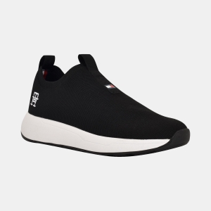 Tommy Hilfiger Women's Ada Lightweight Knit Slip-On Sneakers - Black/White