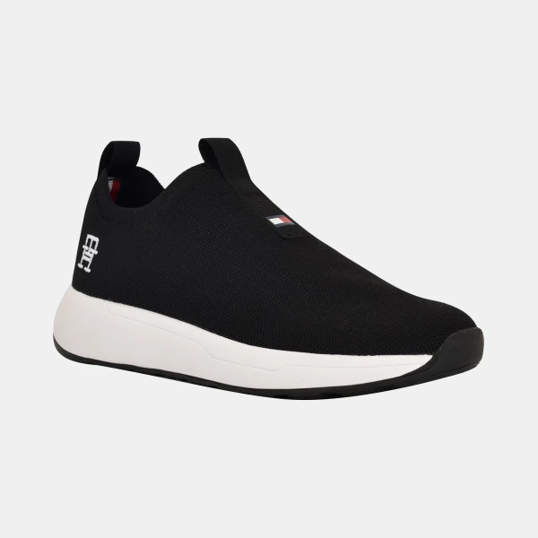 Tommy Hilfiger Women's Ada Lightweight Knit Slip-On Sneakers - Black/White