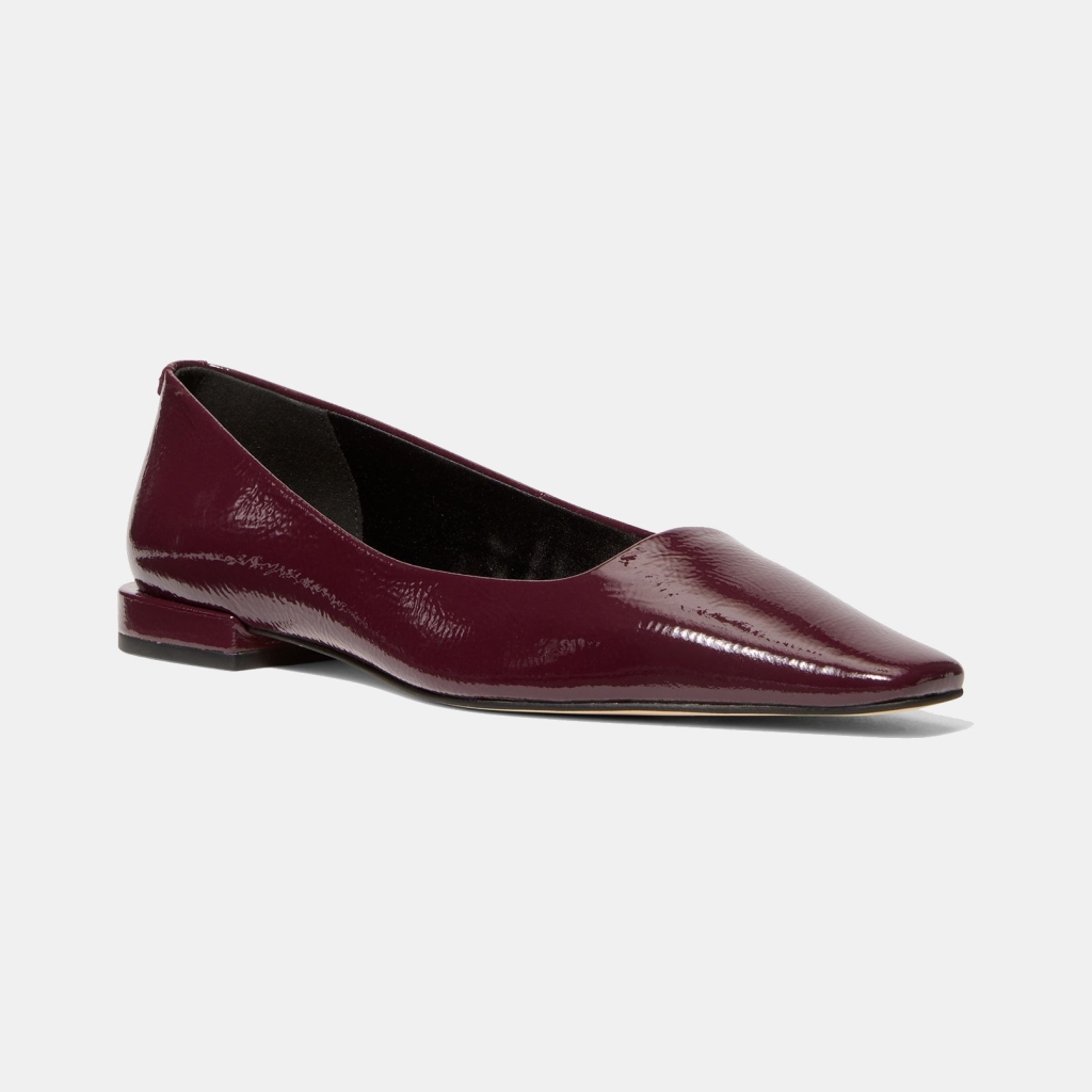 Michael Kors Women's Darrah Square Toe Ballet Flats - Oxblood