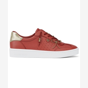 Michael Kors Women's Scotty Lace Up Sneakers with Charms - Crimson - Image 3