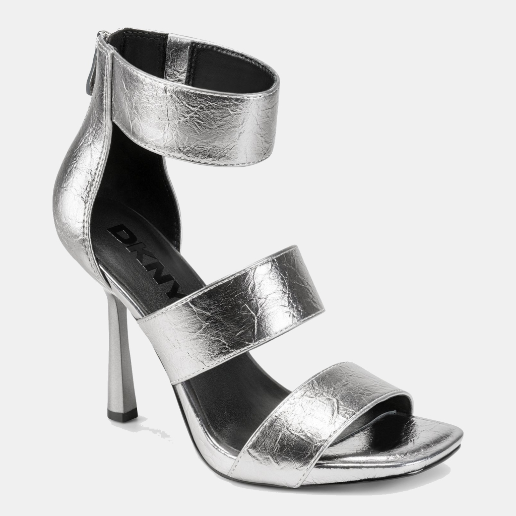 DKNY Women's Nikolaos Slip-On Dress Sandals - Nickel