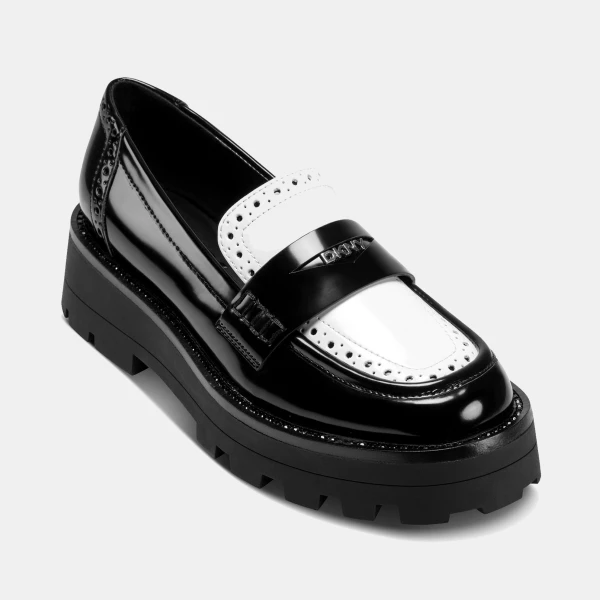 DKNY Women's Sahana Slip-On Loafers - Black/ White
