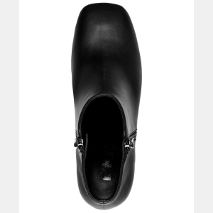 Women's Kylah Block Heel Booties - Black Smooth Leather - Image 5