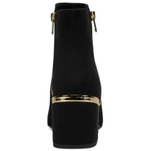 Women's Kylah Block Heel Booties - Black Suede - Image 4