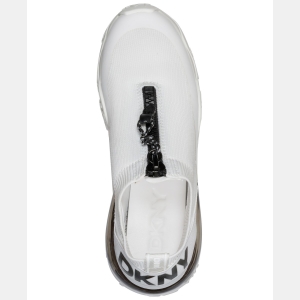 DKNY Women's Kelbie Lace-Up Zip Sneakers - White - Image 5