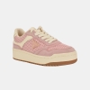 Women's Miram Lace-Up Platform Court Sneakers - Pink Mesh