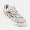 DKNY Abeni Platform Low Top Sneakers - White/ Champagne