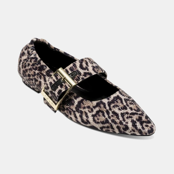 DKNY Women's Cormic Buckle Flats - Natural 2