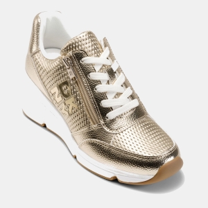 DKNY Women's Sorvino Wedge Sneakers - White Gold