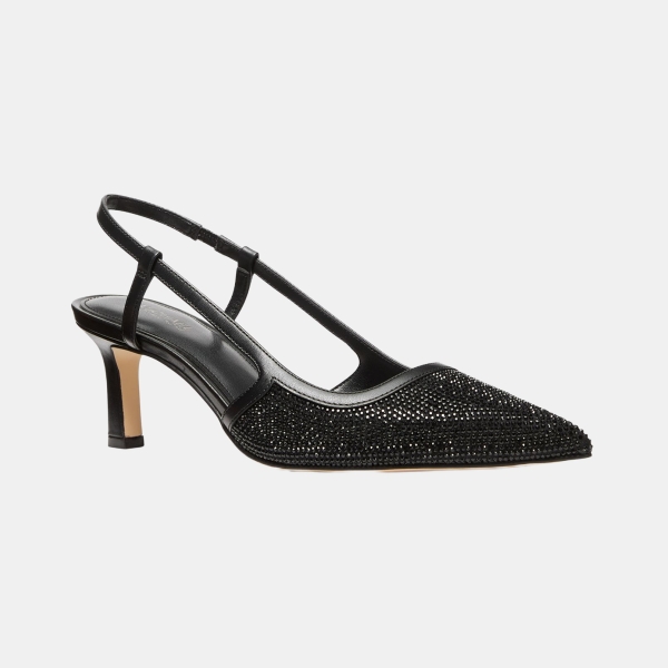 Michael Kors Women's Alora Mid Sling Pumps - Jet Black