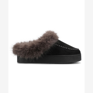 Journee Collection Women's Taran Cozy Platform Slippers - Black - Image 3