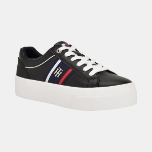 Tommy Hilfiger Women's Badria Logo Platform Sneakers - Black