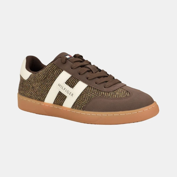 Tommy Hilfiger Women's Maisie Low Profile Lace-Up Sneakers - Brown Tweed