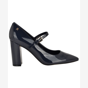Tommy Hilfiger Women's Aveniz High Block Heel Mary Jane Pumps - Dark Blue - Image 3