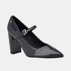 Tommy Hilfiger Women's Aveniz High Block Heel Mary Jane Pumps - Dark Blue