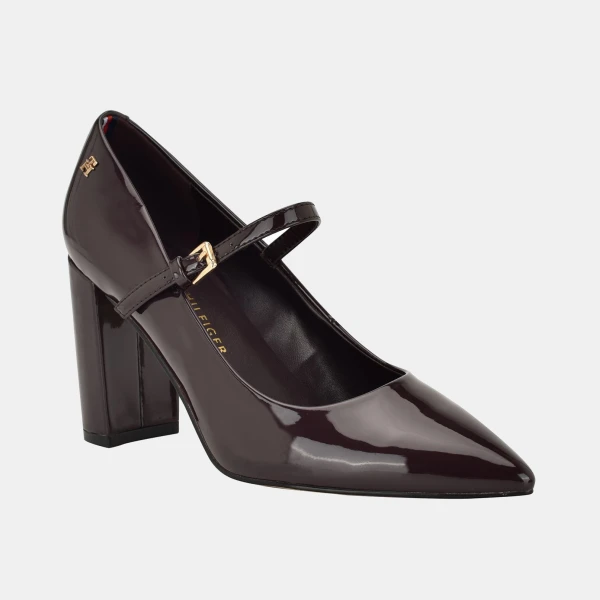 Tommy Hilfiger Women's Aveniz High Block Heel Mary Jane Pumps - Dark Red