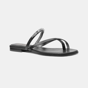 Michael Kors Women Dina Slip-On Flat Sandals - Black