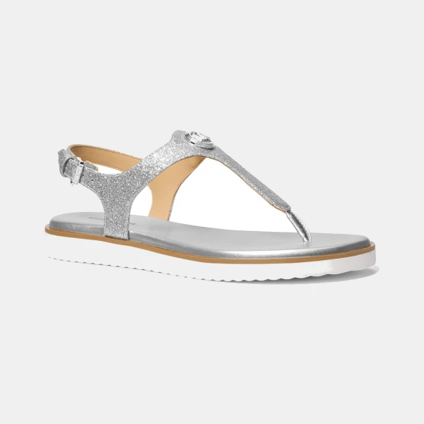 Michael Kors Women Val Thong Sandals - Silver