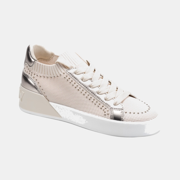 DKNY Women's Mallory Studs Round Toe Sneakers - Coconut