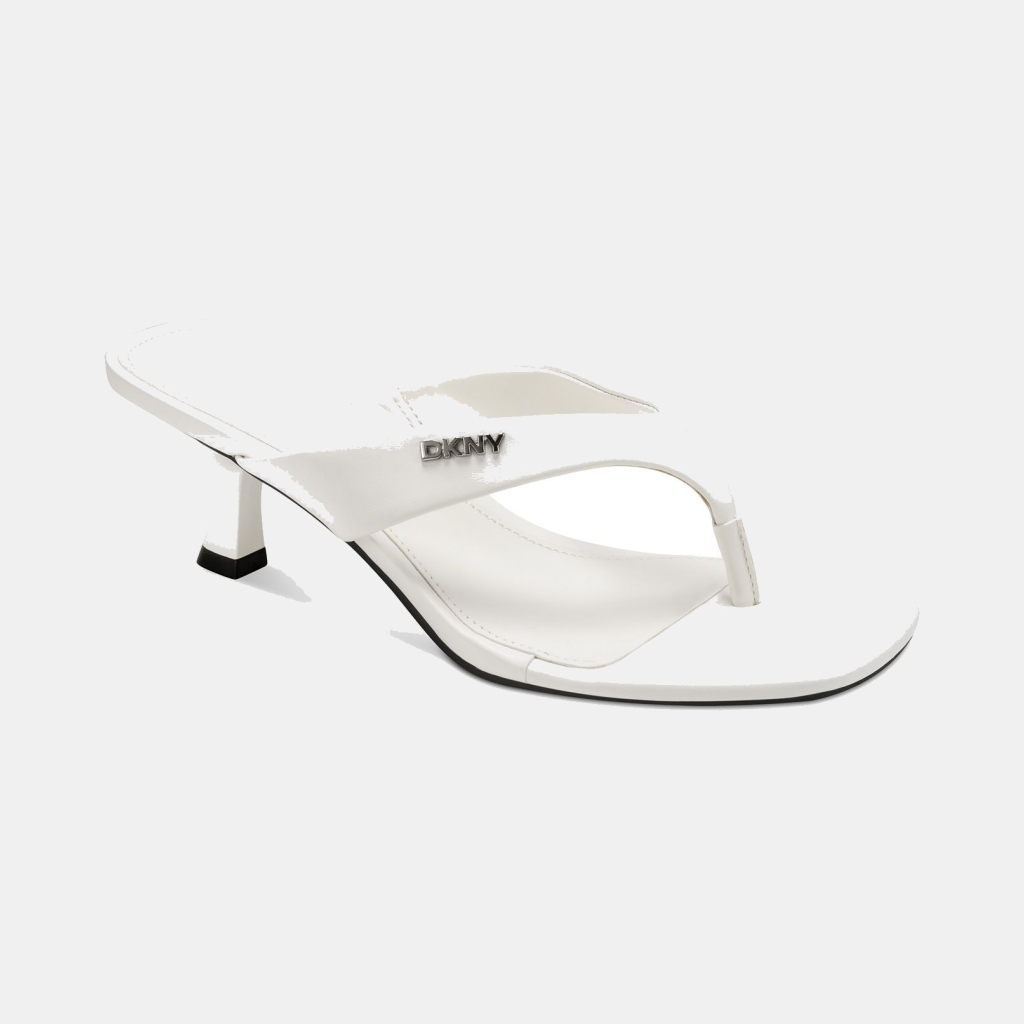 DKNY Women's Mackey Heeled Thong Sandals - Marshmallo