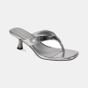 DKNY Women's Mackey Heeled Thong Sandals - Nickel