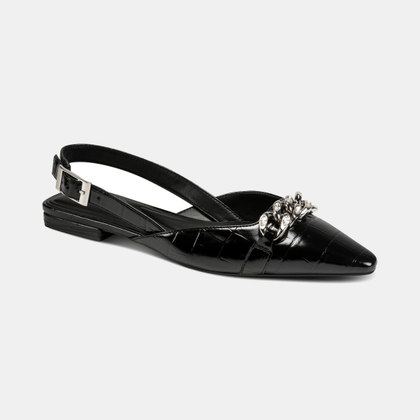 DKNY Women's Cosetta Slingback Flats - Black