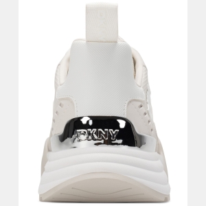 DKNY Women's Zanira Lace-Up Sneakers - Soft White/White - Image 4