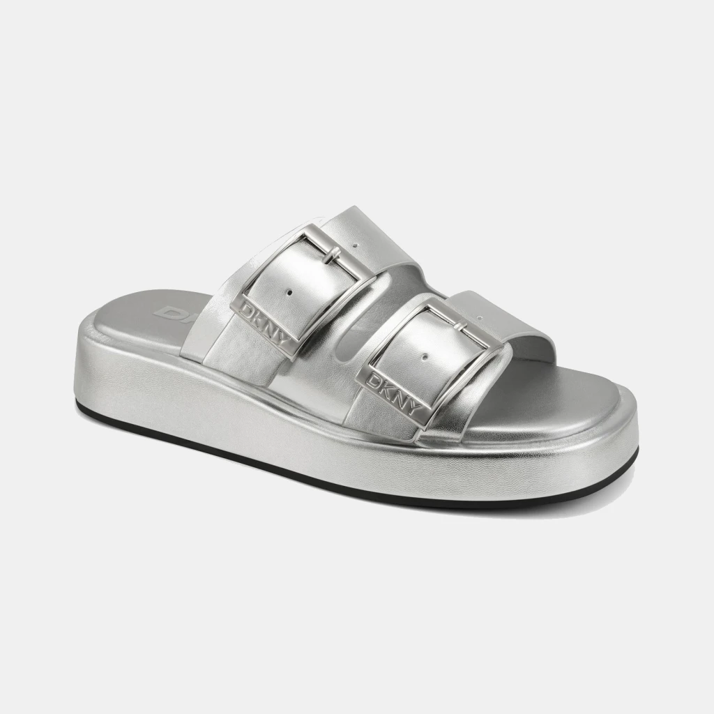 DKNY Women's Leocadia Platform Sandals - Silver