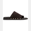 DKNY Women's Colwyn Slip-On Flat Sandals - Brown Leather - Image 3