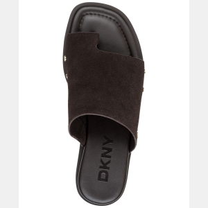 DKNY Women's Colwyn Slip-On Flat Sandals - Brown Leather - Image 5