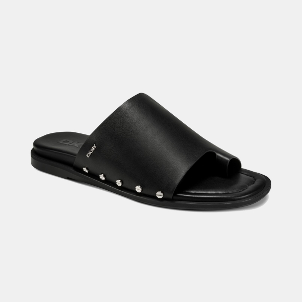 DKNY Women's Colwyn Slip-On Flat Sandals - Black