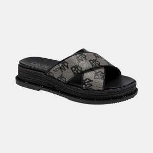 Women's Berris Slip-On Flat Sandals - Black/white Multi