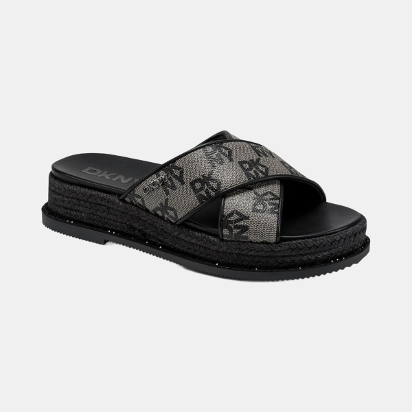 Women's Berris Slip-On Flat Sandals - Black/white Multi