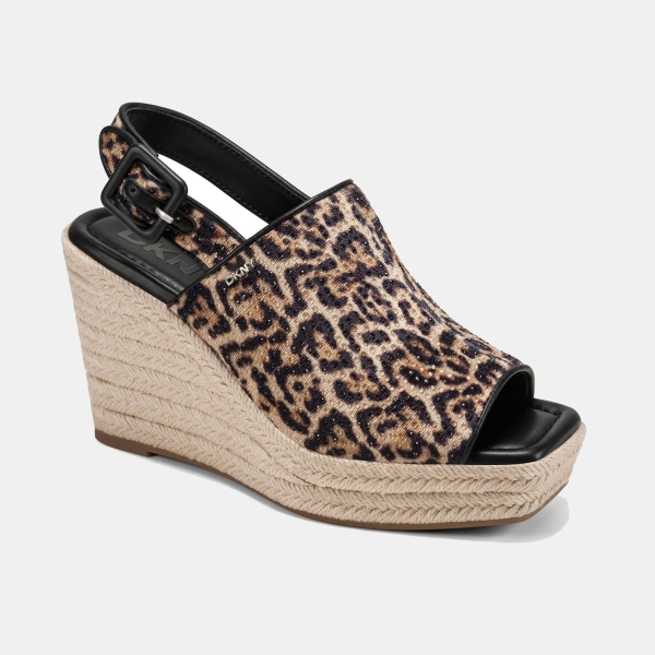 DKNY Women's Coralyn Slingback Wedge Sandals - Natural