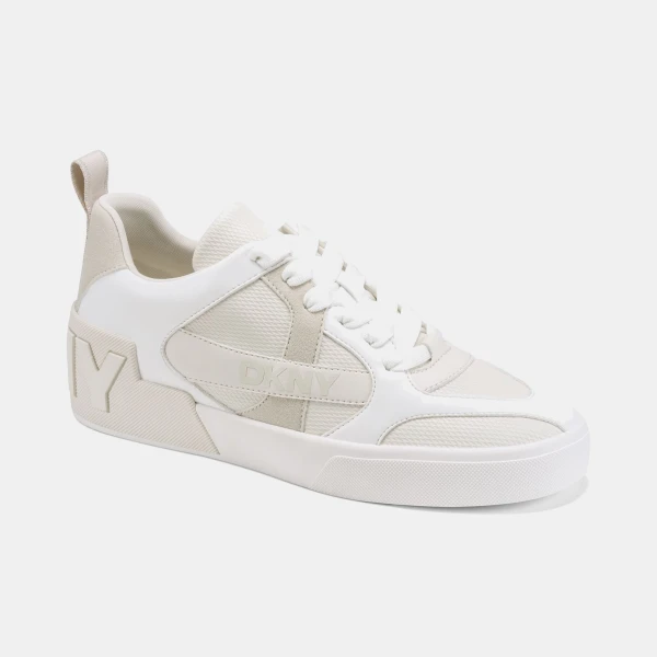 DKNY Women's Magdelena Lace-Up Sneakers - Soft White/White
