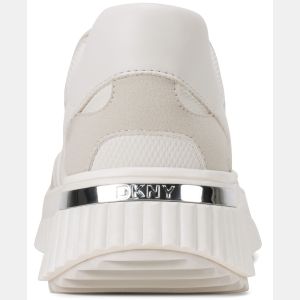 DKNY Women's Lachele Lace-Up Platform Sneakers - Soft White/White - Image 4