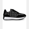 DKNY Women's Naples Checkered Running Sneakers - Black/Nickel - Image 3