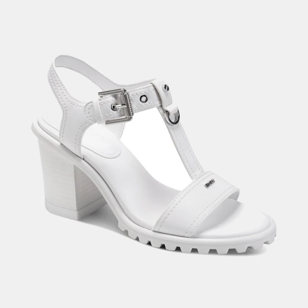 DKNY Women's Marg Ankle Strap Heel Sandals - White