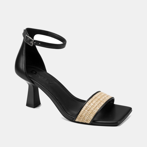 DKNY Women's Krazz Raffia Ankle Strap Sandals