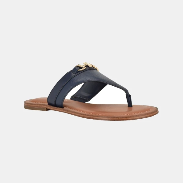 Tommy Hilfiger Women's Goldiea Flat Ornamented Sandal - Dark Blue