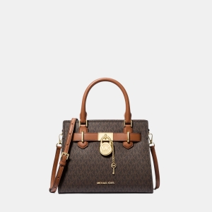 Hamilton Small Logo Satchel - BROWN