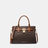 Michael Kors Outlet Hamilton Medium Logo Satchel - BROWN