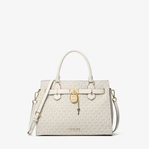Michael Kors Outlet Hamilton Medium Logo Satchel - LT CRM MULTI