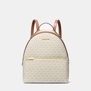 Sheila Medium Logo Backpack - VANILLA